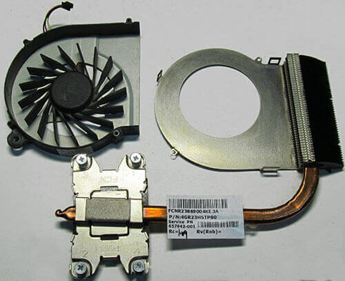 Система охлаждения и кулер ноутбука после чистки ноутбука от пыли